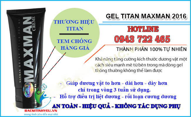 SẢN PHẨM DÒNG GEL TITAN MAXMAN 2016