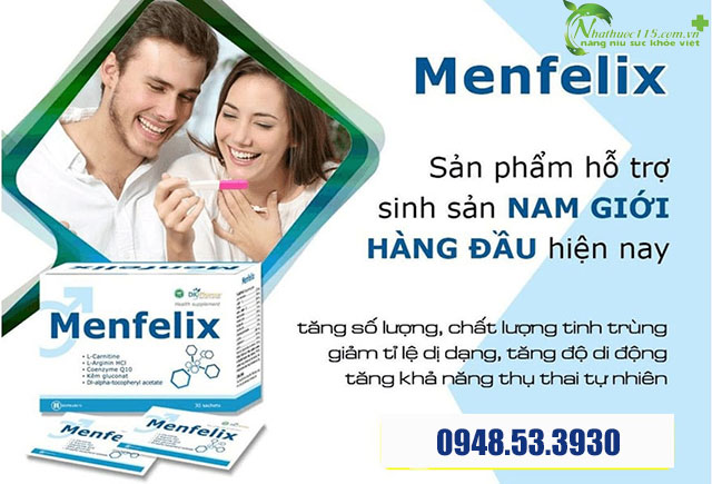 Menfelix hỗ trợ điều trị vô sinh cho nam giới